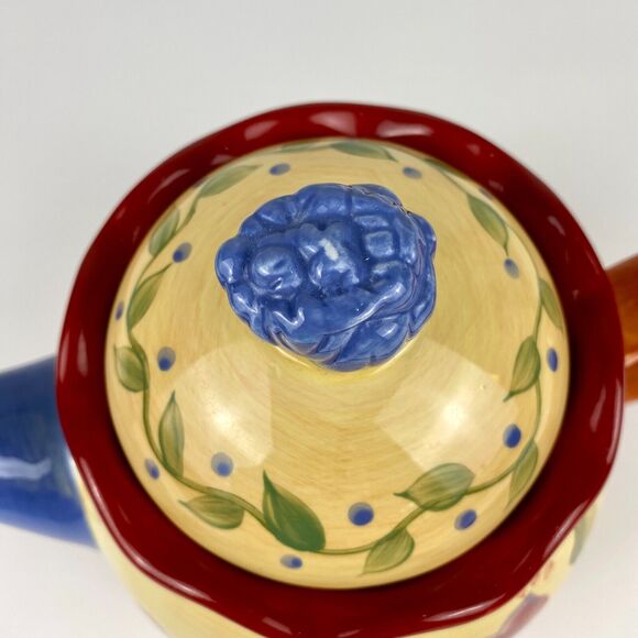 Pfaltzgraff Napoli Stoneware Hand-Painted Teapot & Lid Replacement - Retired - Picture 7 of 11